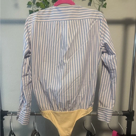 Veronica Beard Blue and Cream Striped Blouse - Picture 2 of 3